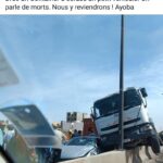 Rufisque : un container chute sur une voiture avant le péage, la circulation paralysée pendant plusieurs heures