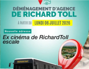 Richard-Toll :  Dakar Dem Dikk transfère son agence à partir du 6 juillet 2026
