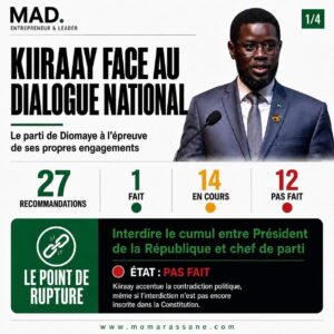Lancement de Kiiraay : où en est l&rsquo;application des recommandations du Dialogue national ?