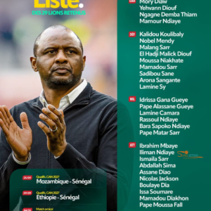 Sénégal : Patrick Vieira convoque 29 Lions pour trois échéances